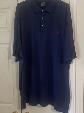 Polo by Ralph Lauren Navy Polo Shirt with Red Logo